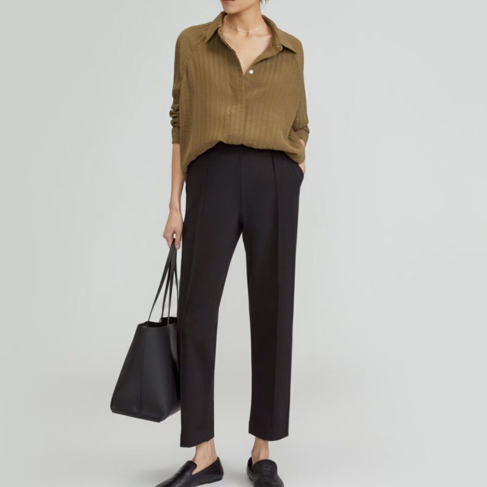 Everlane Womens The Dream Black Pull On Soft Stretch Pant S
